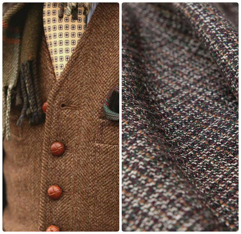 Мужское твидовое пальто