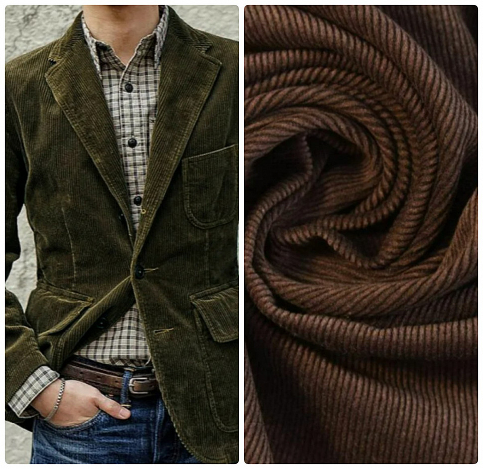 Мужской пиджак из вельвета