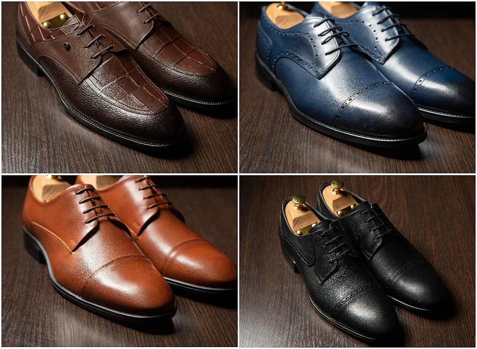 дерби мужские синие