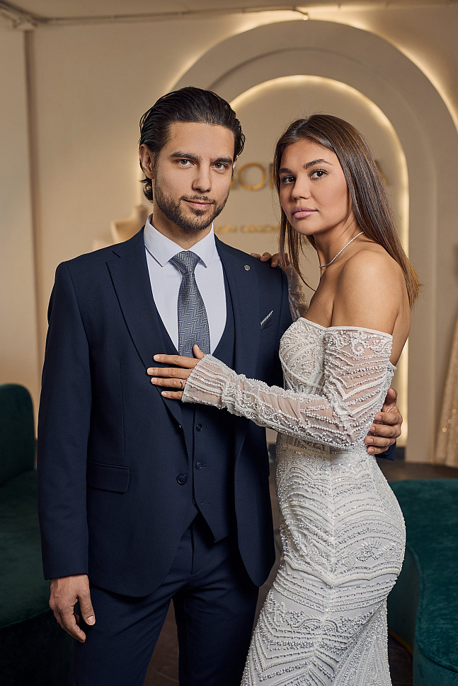 Мужской костюм синий