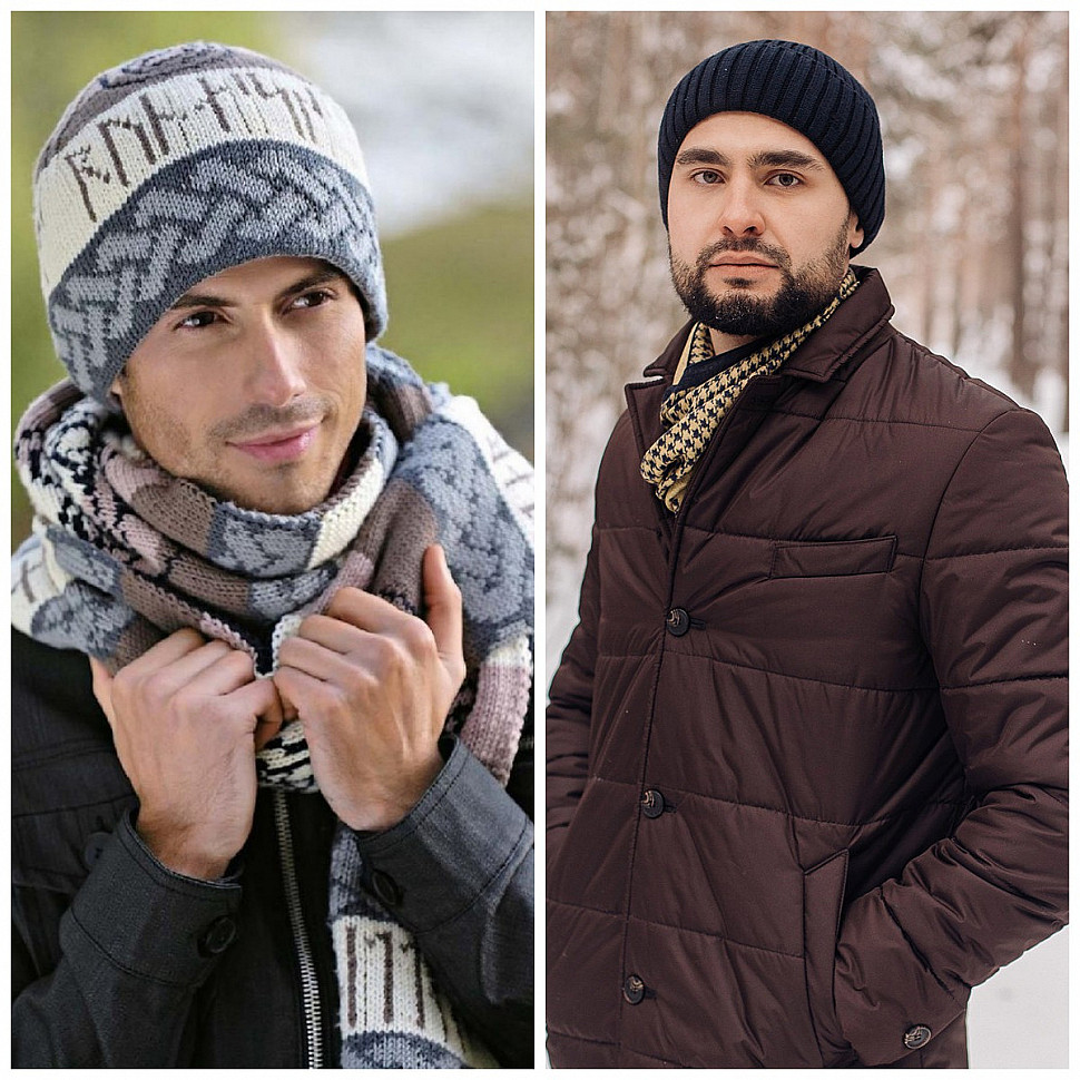 Мужская шапка вязанная для отдыха