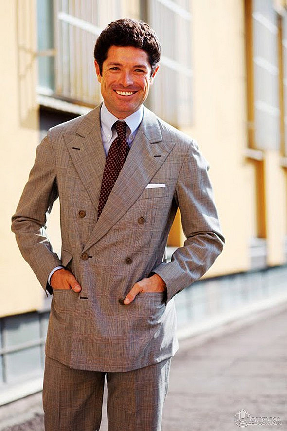 Мужской двубортный пиджак в 20 веке