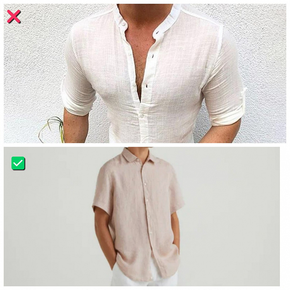 Мужская рубашка которая мала