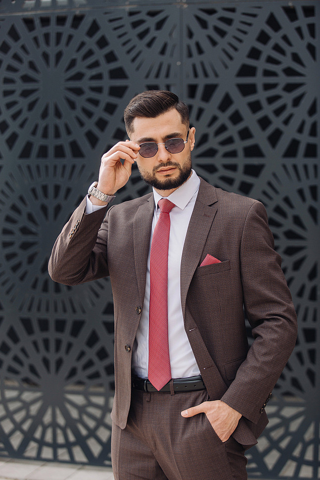 Мужской классический ремень со стальной пряжкой