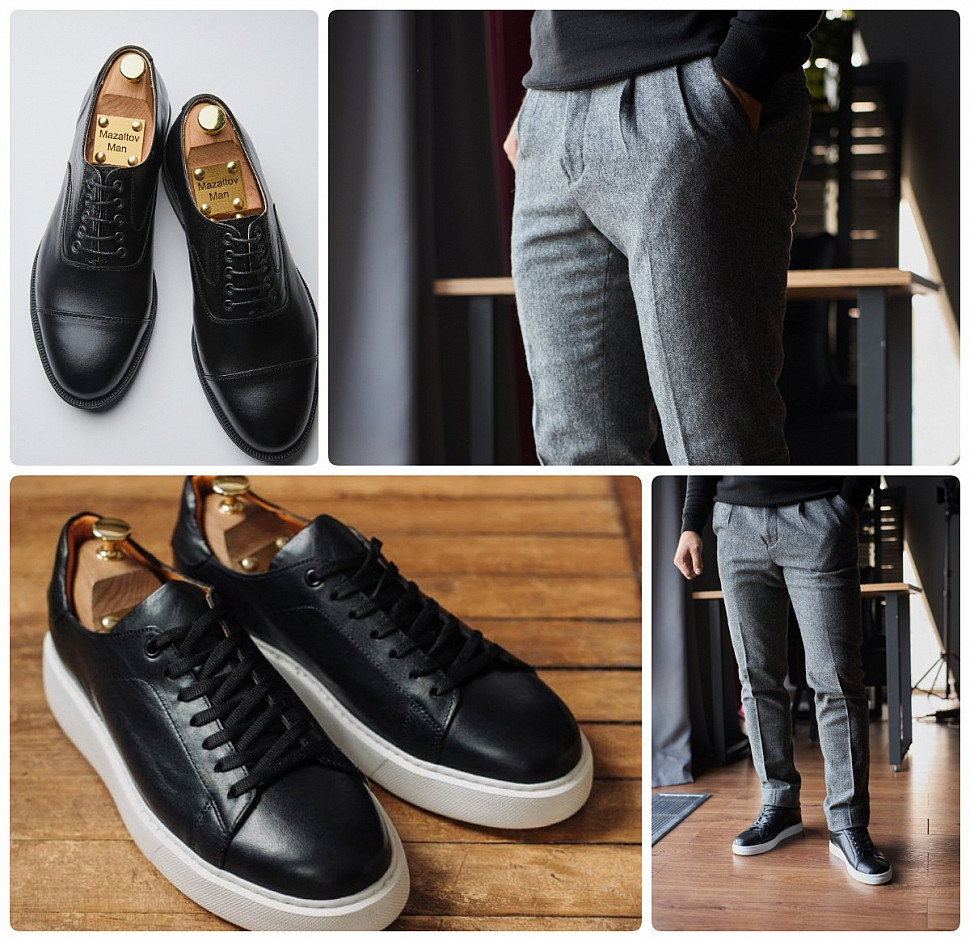 Мужские брюки с защипами