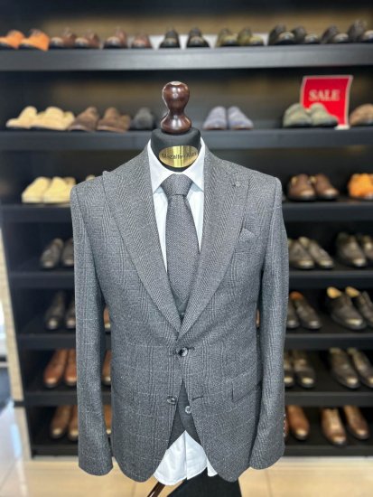 Костюм MAZALTOVMAN 3-ка Premium Серый в клетку