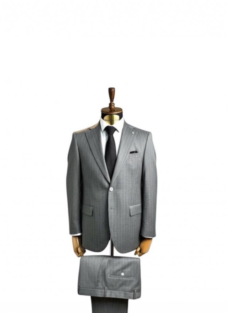 Костюм MAZALTOVMAN 2-ка Premium Серый в полоску классический
