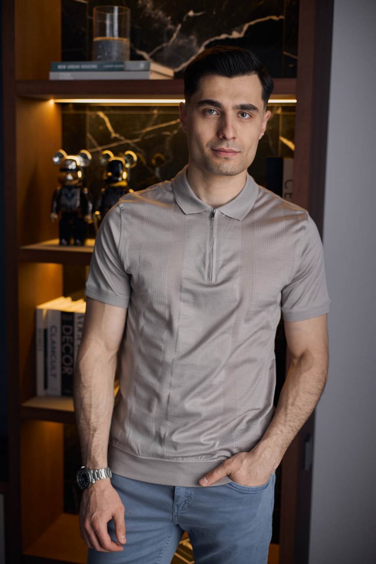 Футболка поло GIO Бежевая