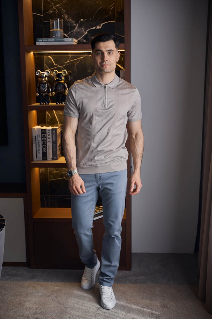 Футболка поло GIO Бежевая