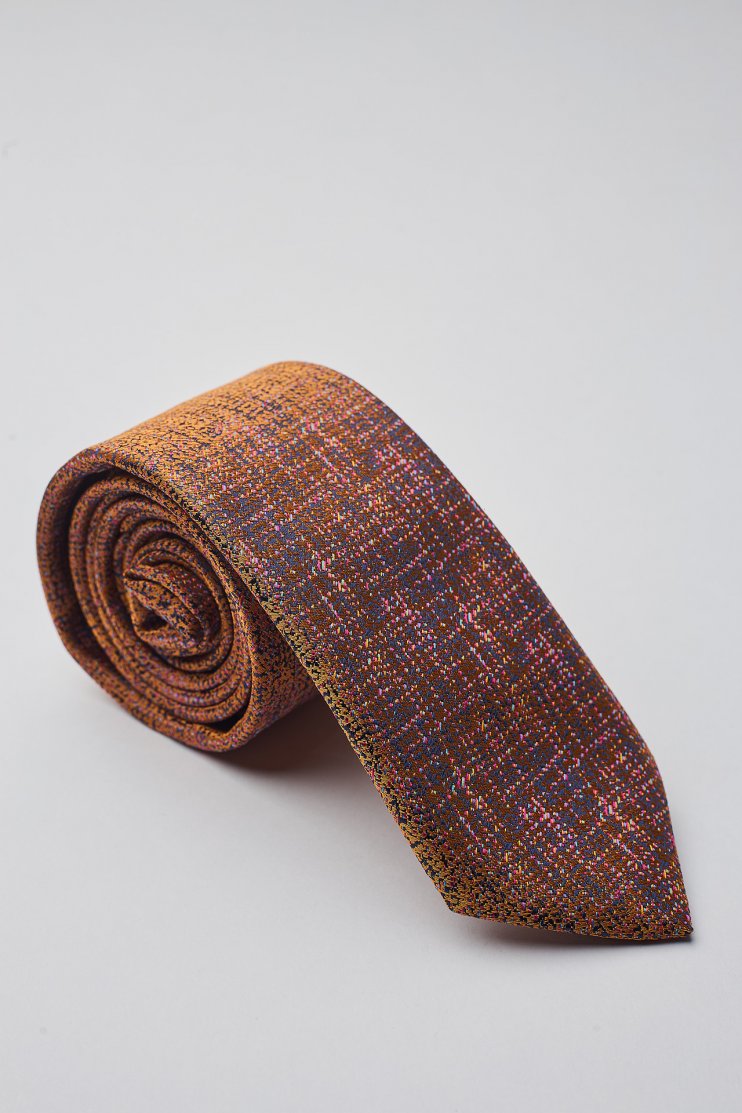 Мужской галстук Коричневый с золотистым отливом