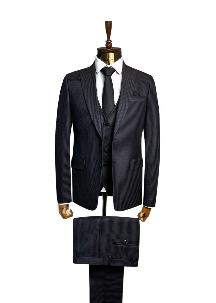 Костюм MAZALTOVMAN 3-ка Premium Синий в клетку