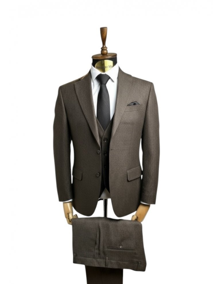 Костюм MAZALTOVMAN 3-ка Premium Коричневый фактурный