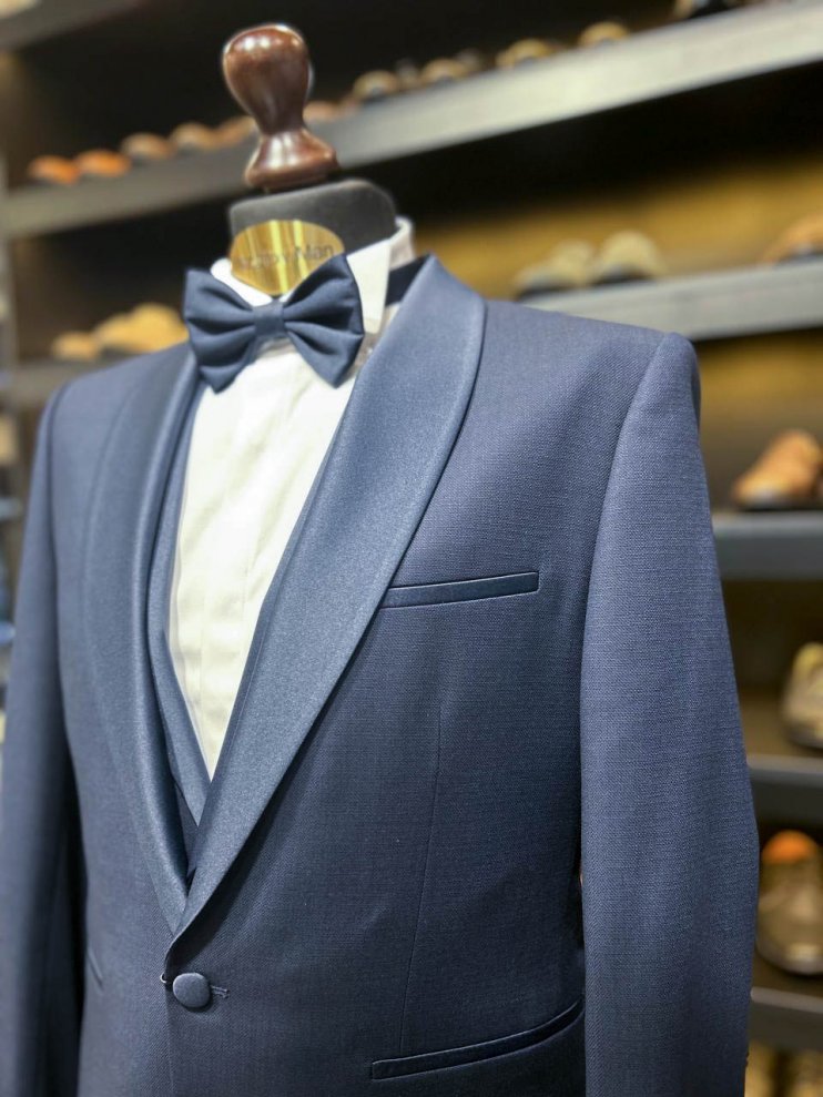 Смокинг MAZALTOVMAN 3-ка Premium Синий фактурный