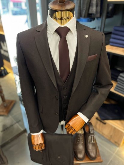 Костюм MAZALTOVMAN 3-ка Коричневый фактурный