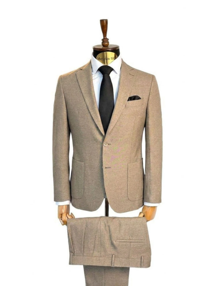 Костюм MAZALTOVMAN двойка, линейка - премиум, бежевый цвет, кэжуал