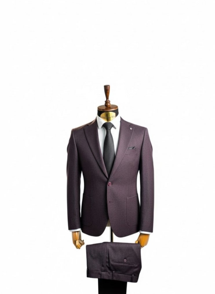 Костюм MAZALTOVMAN 2-ка Premium Бордовый фактурный кежуал