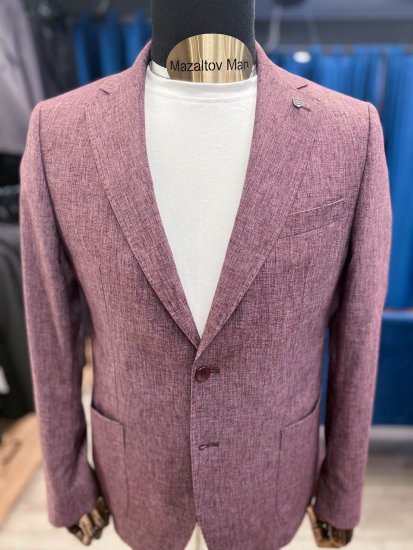 Костюм MAZALTOVMAN 2-ка Premium Лен Бордовый кежуал