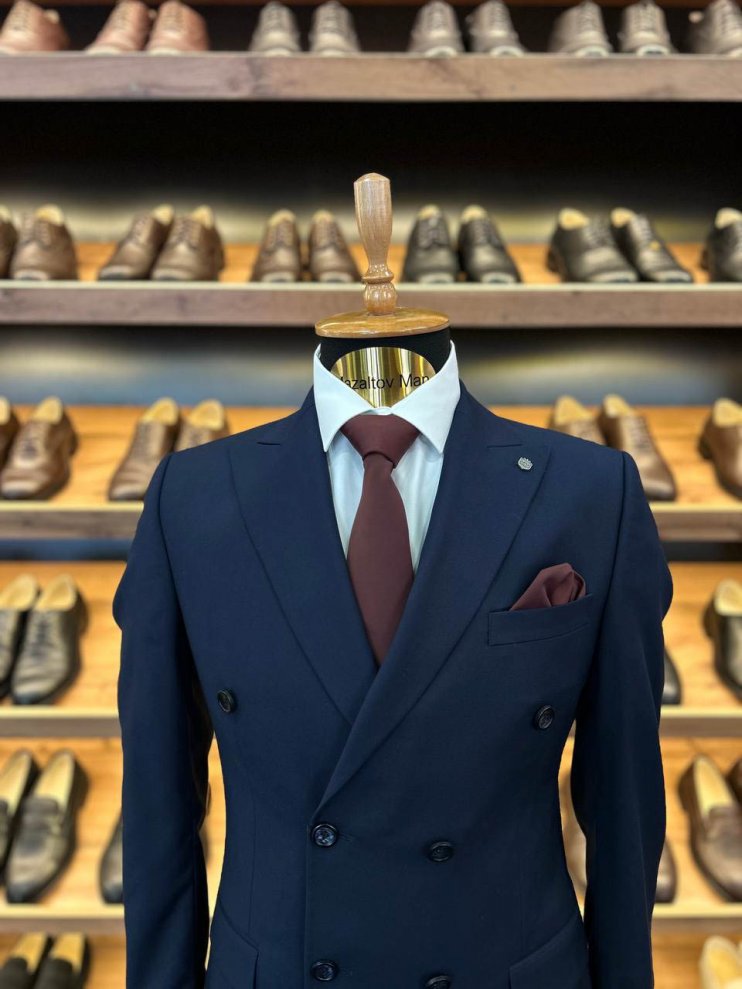 Костюм MAZALTOVMAN 2-ка Двубортный Premium Синий