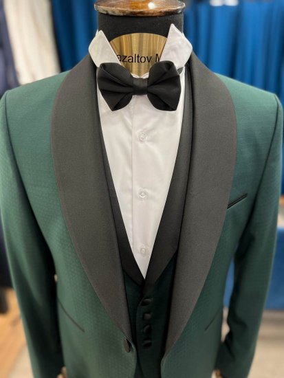 Смокинг MAZALTOVMAN 3-ка Premium Зеленый фактурный